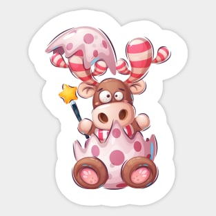 Reindeer hatchling cartoon artowrk Sticker